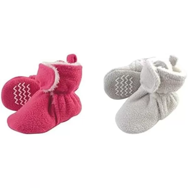 Hudson Baby Cozy Fleece and Sherpa Booties, 2-Pack