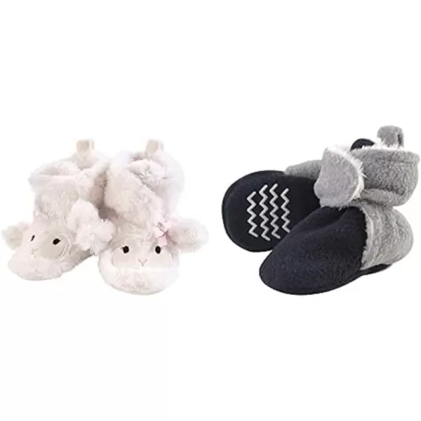 Hudson Baby Cozy Fleece and Sherpa Booties, 2-Pack