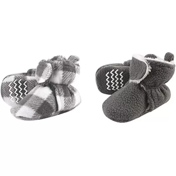 Hudson Baby Cozy Fleece and Sherpa Booties, 2-Pack