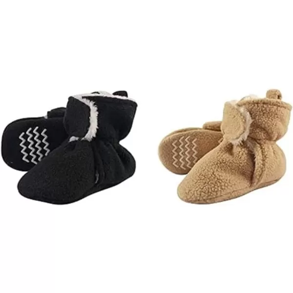 Hudson Baby Cozy Fleece and Sherpa Booties, 2-Pack