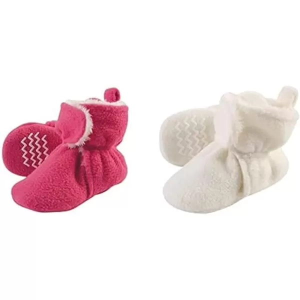 Hudson Baby Cozy Fleece and Sherpa Booties, 2-Pack