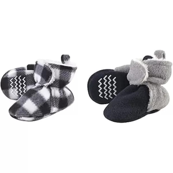 Hudson Baby Cozy Fleece and Sherpa Booties, 2-Pack