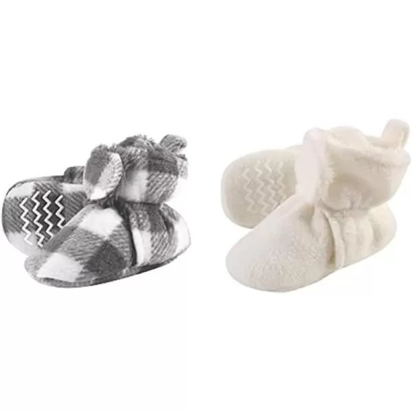 Hudson Baby Cozy Fleece and Sherpa Booties, 2-Pack
