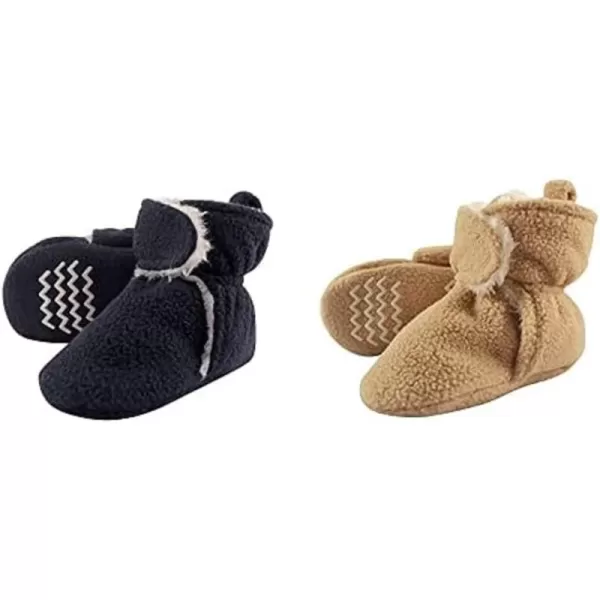 Hudson Baby Cozy Fleece and Sherpa Booties, 2-Pack