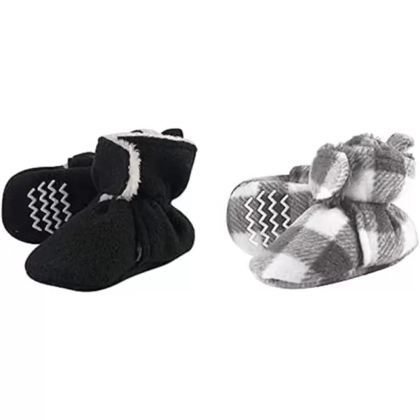 Hudson Baby Cozy Fleece and Sherpa Booties, 2-Pack
