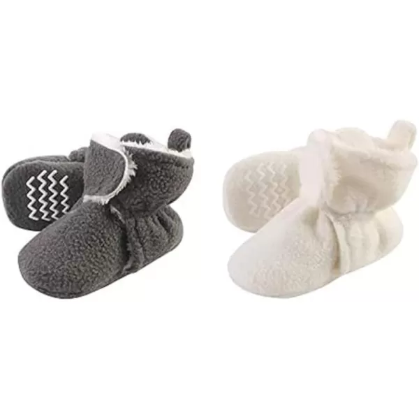 Hudson Baby Cozy Fleece and Sherpa Booties, 2-Pack