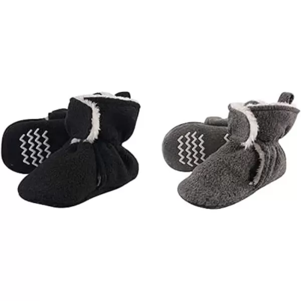 Hudson Baby Cozy Fleece and Sherpa Booties, 2-Pack