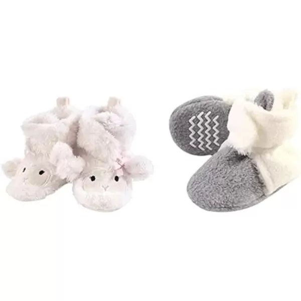 Hudson Baby Cozy Fleece and Sherpa Booties, 2-Pack