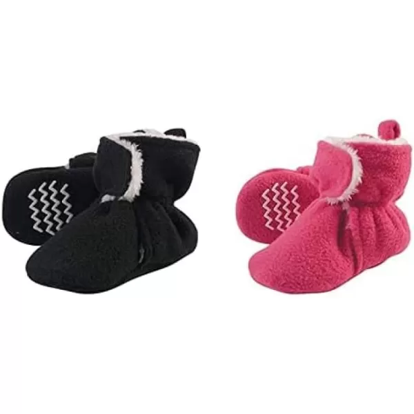 Hudson Baby Cozy Fleece and Sherpa Booties, 2-Pack