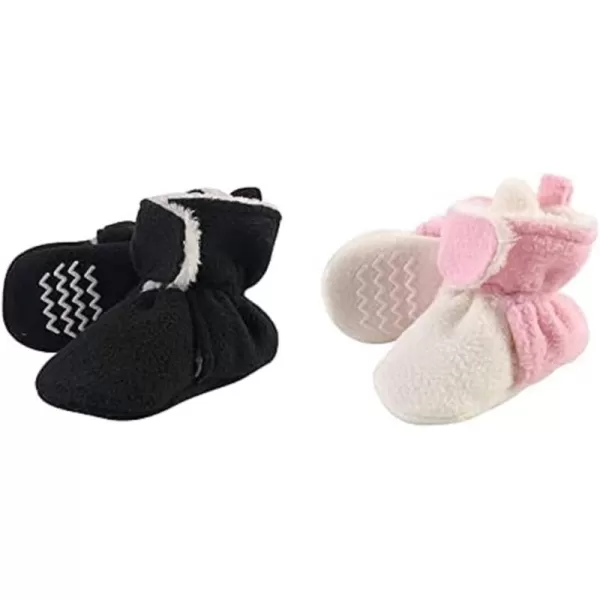 Hudson Baby Cozy Fleece and Sherpa Booties, 2-Pack