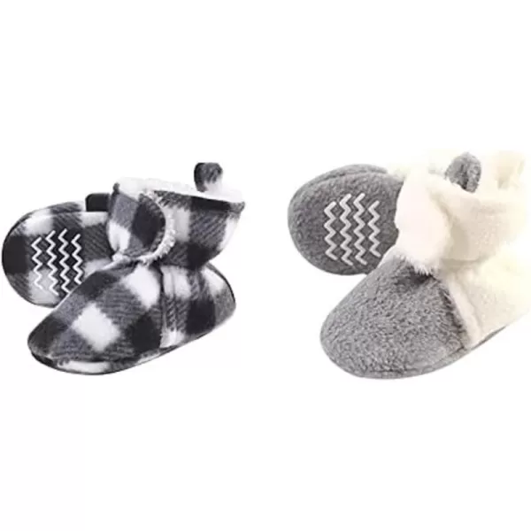 Hudson Baby Cozy Fleece and Sherpa Booties, 2-Pack