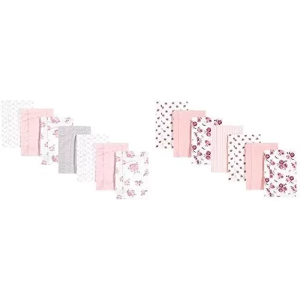 Hudson Baby Girl Cotton Flannel Burp Cloth 14-Pack, Winter Forest Neutral Giraffe