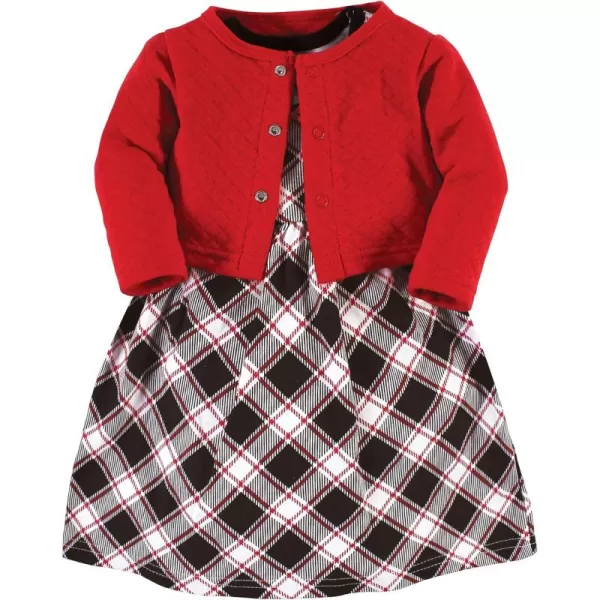 Hudson Baby Girls' One Size Quilted Cardigan and Dress