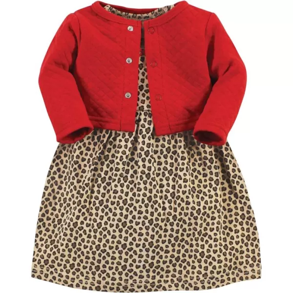 Hudson Baby Girls' One Size Quilted Cardigan and Dress