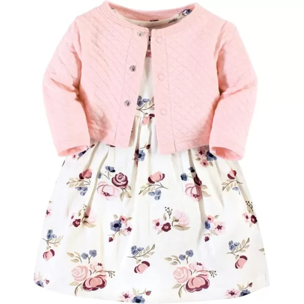 Hudson Baby Girls' One Size Quilted Cardigan and Dress