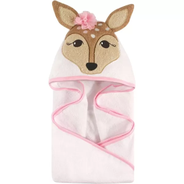 Hudson Baby Unisex Baby Cotton Animal Face Hooded Towel, Ladybug, One Size