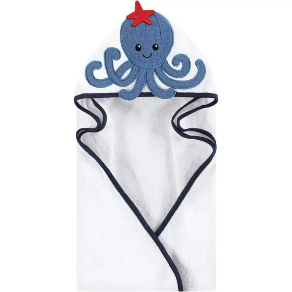 Hudson Baby Unisex Baby Cotton Animal Face Hooded Towel, Ladybug, One Size