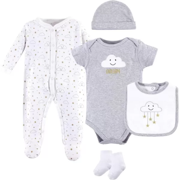 Hudson Baby Unisex Baby Cotton Bodysuit, Pant and Bib Set