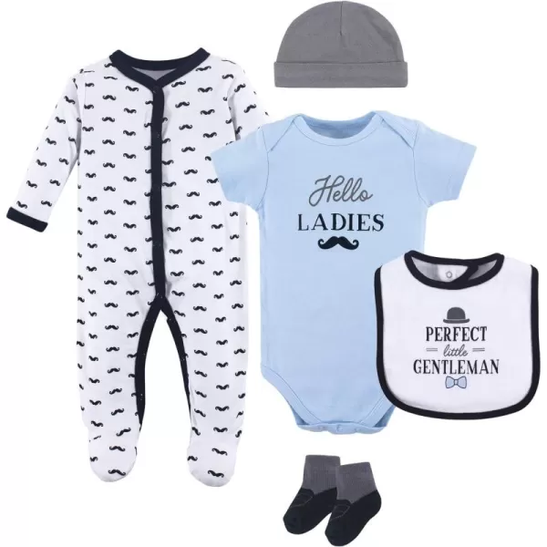 Hudson Baby Unisex Baby Cotton Bodysuit, Pant and Bib Set