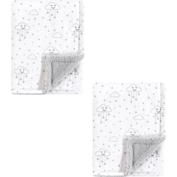 Hudson Baby Unisex Baby Plush Mink and Sherpa Blanket, Floral 2-Piece, One Size