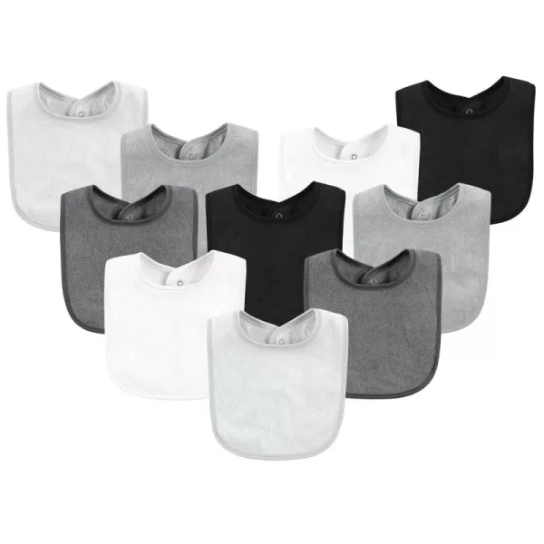 Hudson Baby Unisex Baby Rayon from Bamboo Bib with Waterproof Lining 10pk, Pink Mint, One Size