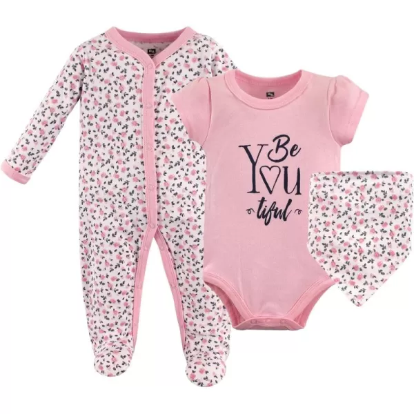 Hudson Baby Unisex BabyCotton Sleep and Play, Bodysuit and Bandana Bib Set