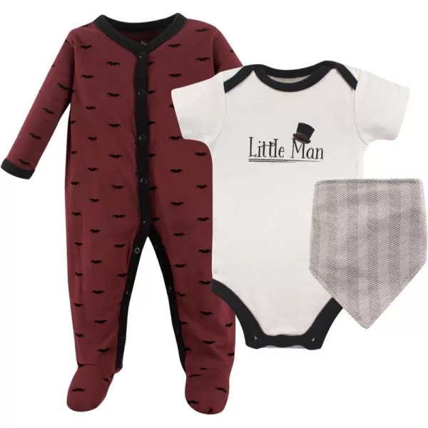 Hudson Baby Unisex BabyCotton Sleep and Play, Bodysuit and Bandana Bib Set
