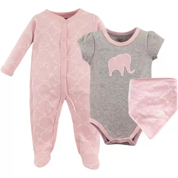 Hudson Baby Unisex BabyCotton Sleep and Play, Bodysuit and Bandana Bib Set