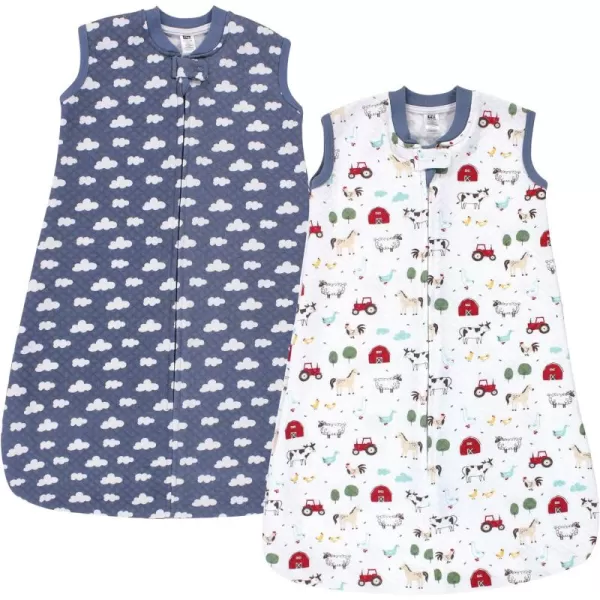 Hudson Baby Unisex BabyPremium Quilted Sleeveless Sleeping Bag and Wearable Blanket