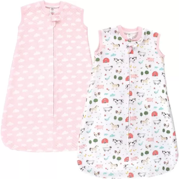 Hudson Baby Unisex BabyPremium Quilted Sleeveless Sleeping Bag and Wearable Blanket