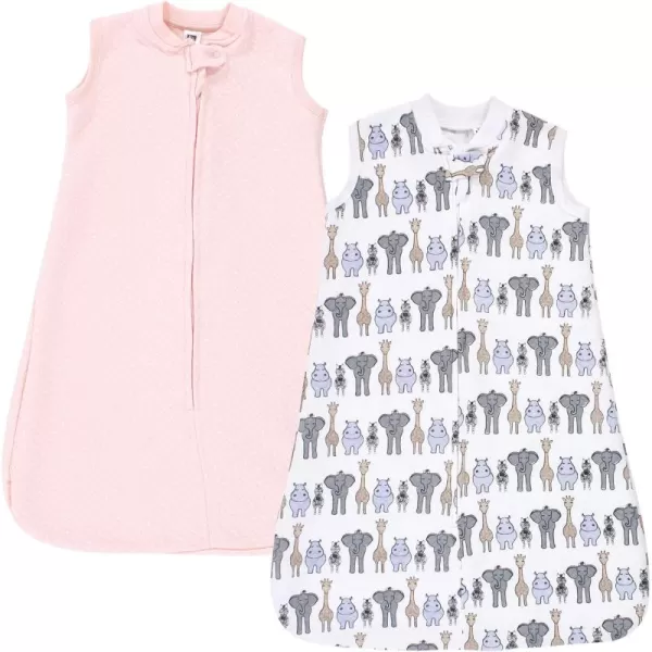 Hudson Baby Unisex BabyPremium Quilted Sleeveless Sleeping Bag and Wearable Blanket