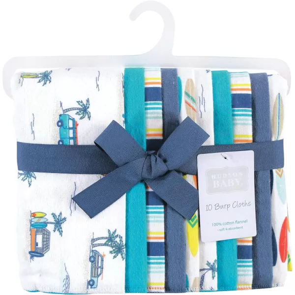 Hudson Baby Unisex Baby Cotton Flannel Burp Cloths, Lemons, One Size