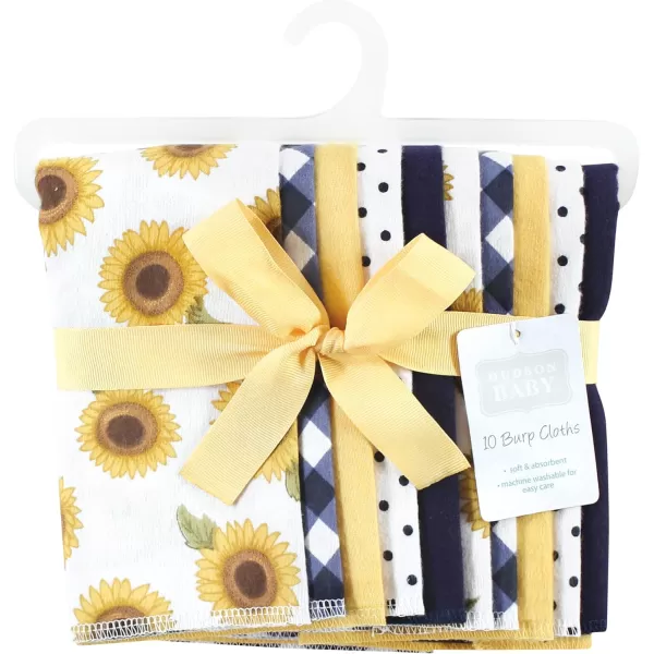 Hudson Baby Unisex Baby Cotton Flannel Burp Cloths, Lemons, One Size