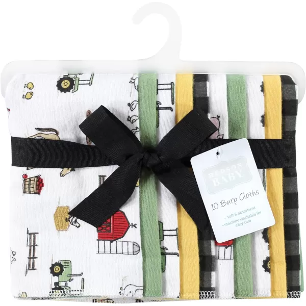 Hudson Baby Unisex Baby Cotton Flannel Burp Cloths, Lemons, One Size