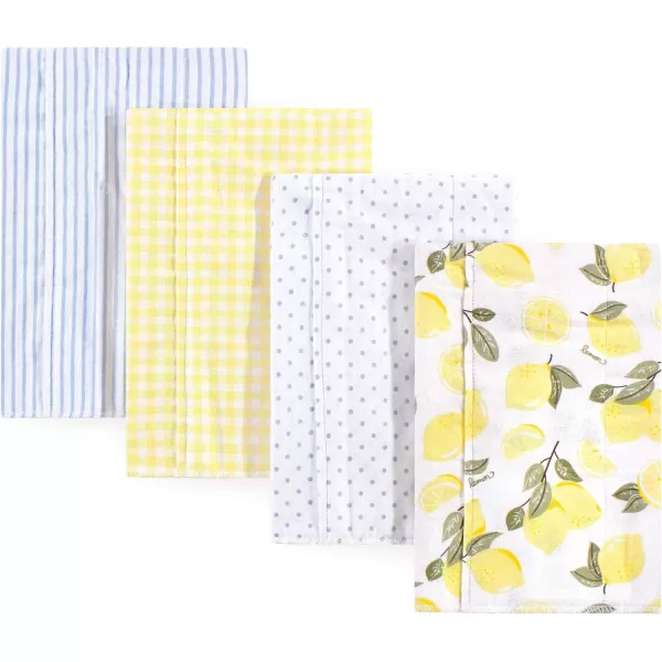 Hudson Baby Unisex Baby Cotton Flannel Burp Cloths, Lemons, One Size
