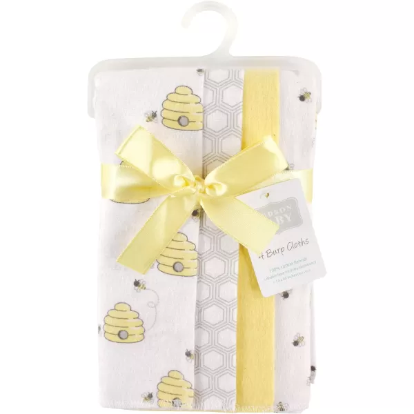 Hudson Baby Unisex Baby Cotton Flannel Burp Cloths, Lemons, One Size