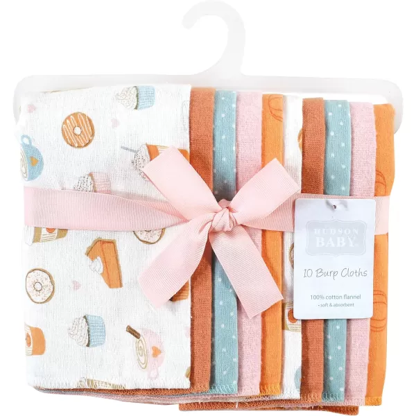 Hudson Baby Unisex Baby Cotton Flannel Burp Cloths, Lemons, One Size