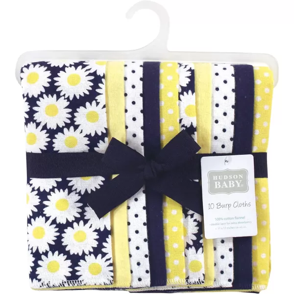 Hudson Baby Unisex Baby Cotton Flannel Burp Cloths, Lemons, One Size