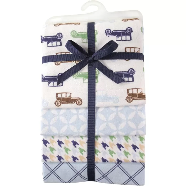 Hudson Baby Unisex Baby Cotton Flannel Receiving Blankets, Christmas Scene, One Size