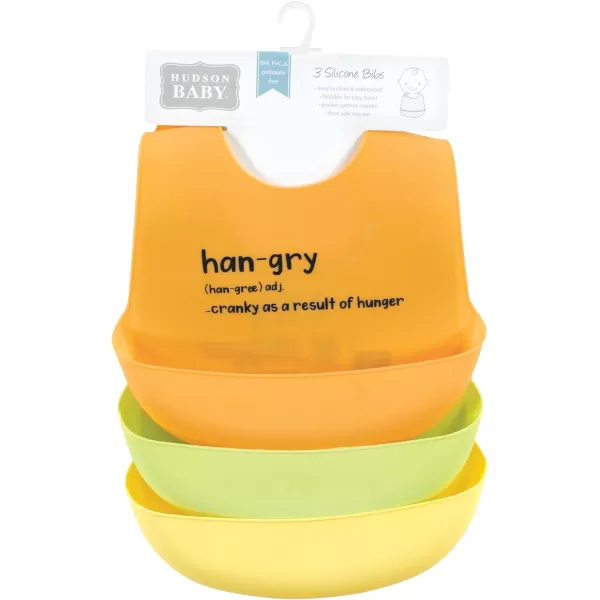 Hudson Baby Unisex Baby Silicone Bibs