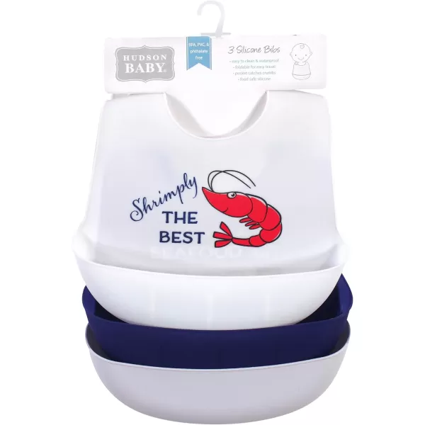 Hudson Baby Unisex Baby Silicone Bibs