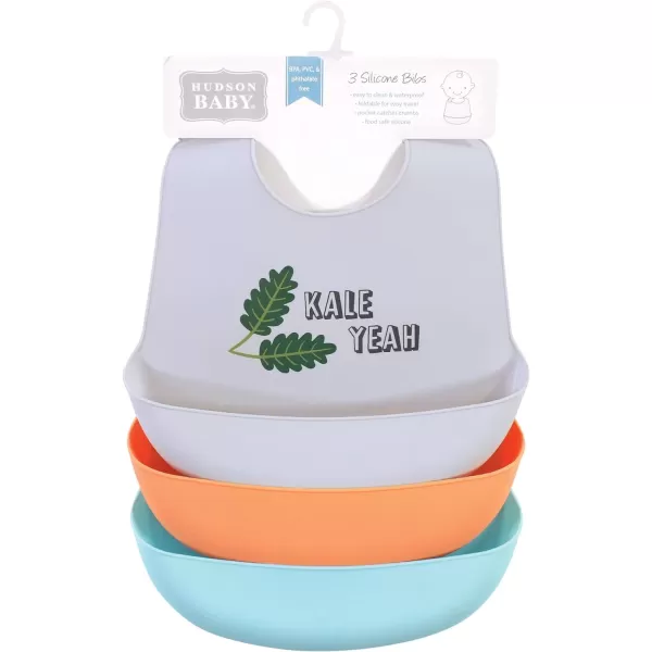 Hudson Baby Unisex Baby Silicone Bibs