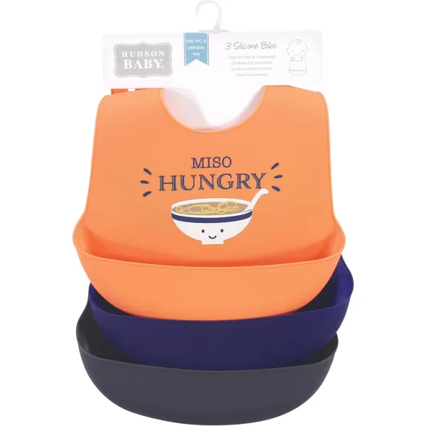 Hudson Baby Unisex Baby Silicone Bibs
