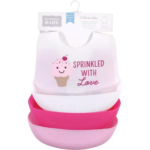 Hudson Baby Unisex Baby Silicone Bibs