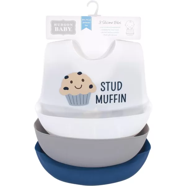 Hudson Baby Unisex Baby Silicone Bibs