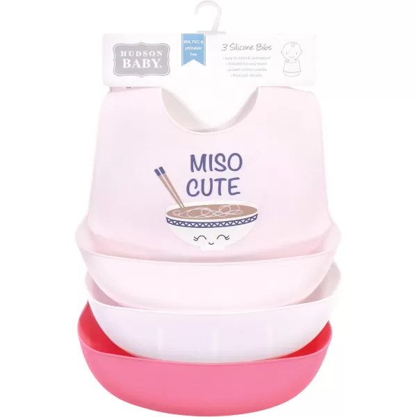 Hudson Baby Unisex Baby Silicone Bibs