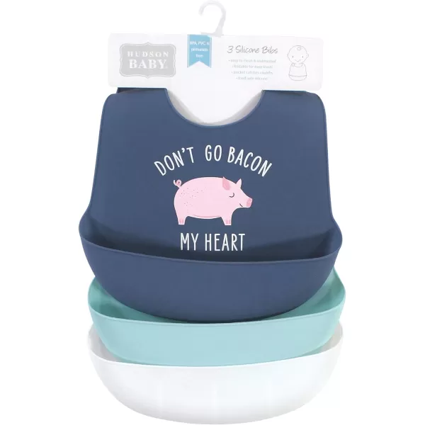 Hudson Baby Unisex Baby Silicone Bibs