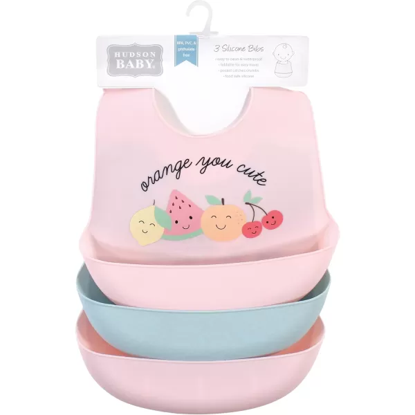 Hudson Baby Unisex Baby Silicone Bibs