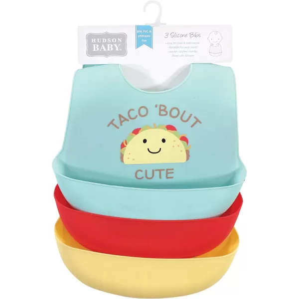 Hudson Baby Unisex Baby Silicone Bibs