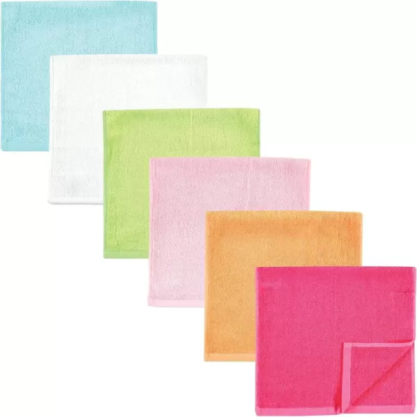 Hudson Baby Baby Rayon from Bamboo Burpcloth 6pk, Tropical, One Size